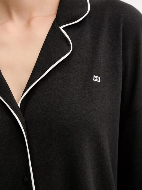 Tommy Hilfiger piżama damska kolor czarny UW0UW06142