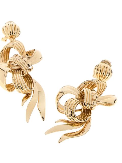 Miu Miu bow-shaped earrings - Gold