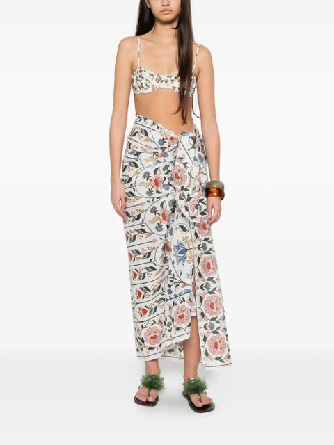 FARM Rio floral-print sarong - White - zdjęcie produktu nr 2