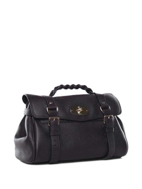 Mulberry Alexa textured twist-handle shoulder bag - Purple