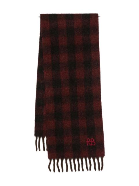 Ruslan Baginskiy check-print scarf - Black - zdjęcie produktu nr 2