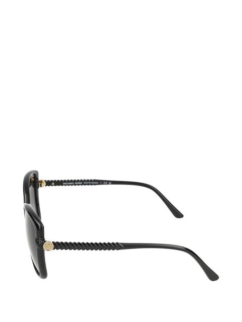 Michael Kors logo-plaque cat-eye sunglasses - Black