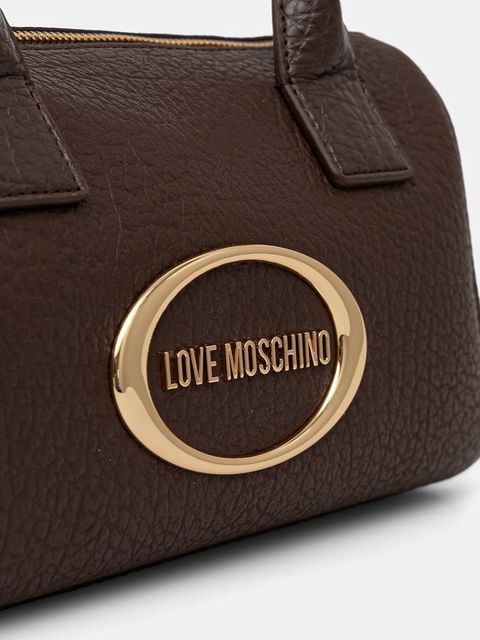 Love Moschino torebka skórzana kolor brązowy JC4338PP0NK1431A