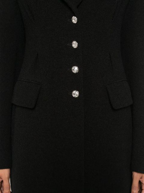 Alessandra Rich jewel-buttoned coat - Black