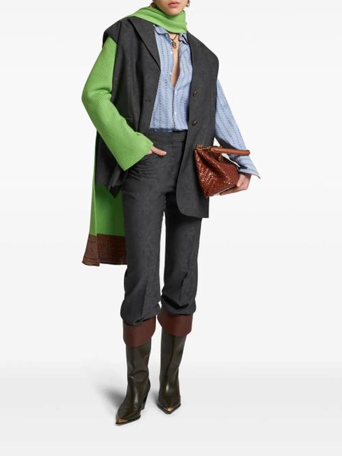 ETRO floral-jacquard trousers - Grey