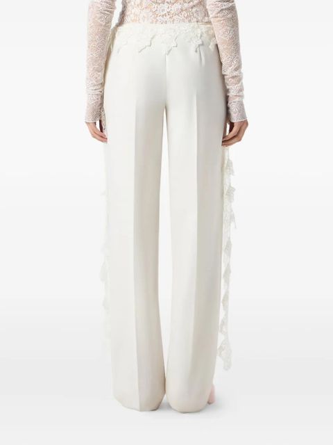 Blumarine lace-detail trousers - White