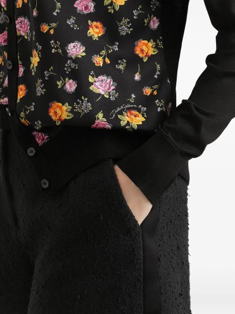 Dolce & Gabbana floral-print cardigan - Black - zdjęcie produktu nr 2
