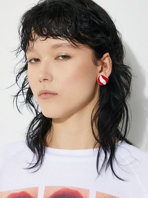Fiorucci klipsy Red And White Mini Lollipop Earrings U01FPAJE145PT01RD02