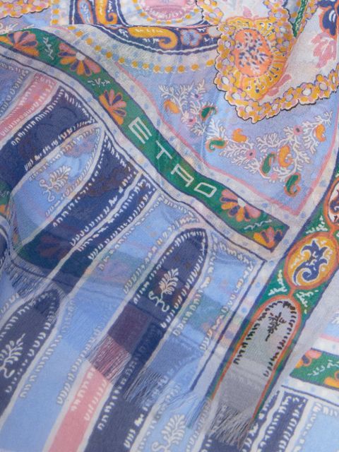 ETRO silk scarf - Blue