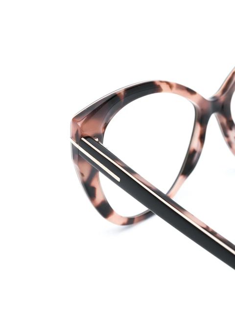 TOM FORD Eyewear tortoiseshell-backed cat-eye glasses - Black
