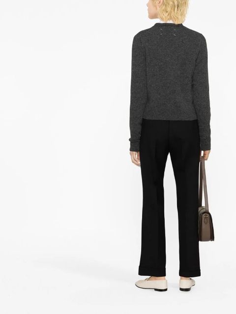Gucci high-waisted wool trousers - Black