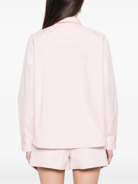 Maje chest-pocket long-sleeve shirt - Pink