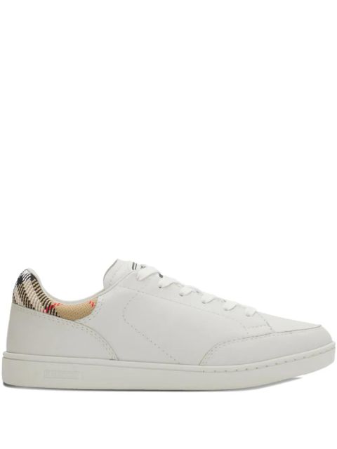Burberry check cuff leather set trainers - White - zdjęcie produktu nr 1