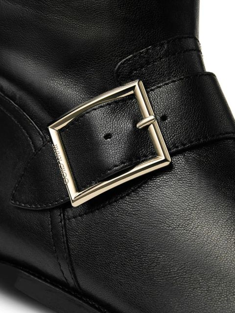 Jimmy Choo Biker Mid buckled biker boots - Black