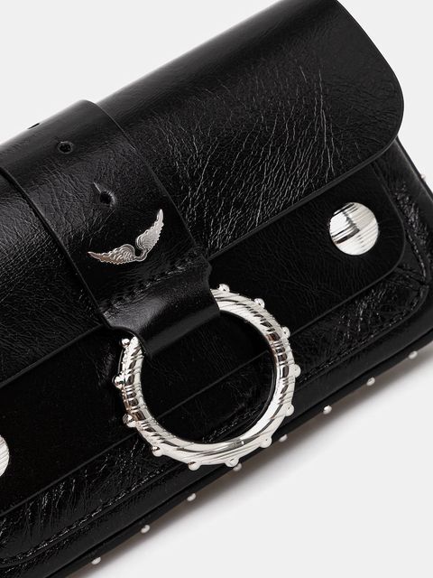 ZADIG&VOLTAIRE torebka skórzana kolor czarny LWBA03910