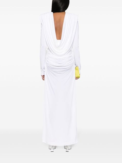 Magda Butrym long-sleeve draped blouse - White