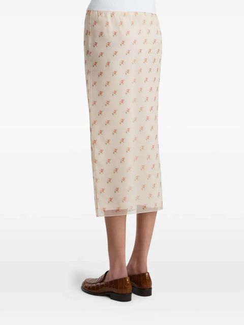 KHAITE silk skirt - Pink