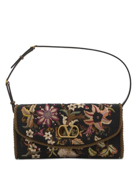 Valentino Garavani small floral embroidered shoulder bag - Black - zdjęcie produktu nr 1
