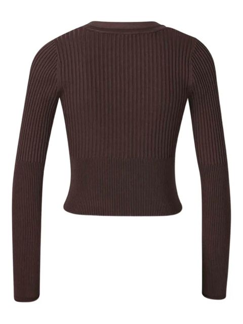 Simkhai ribbed-knit cardigan - Brown - zdjęcie produktu nr 2