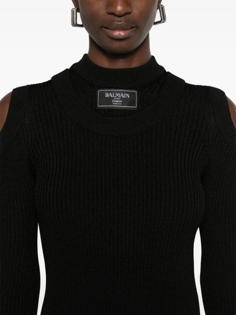 Balmain logo-patch mini dress - Black - zdjęcie produktu nr 2