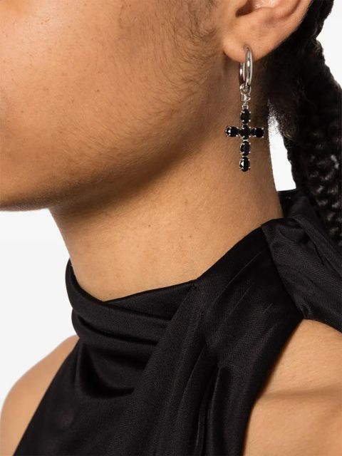 Dolce & Gabbana cross-charm hoop earrings - Silver - zdjęcie produktu nr 2