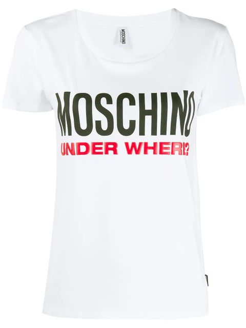 Moschino logo print T-shirt - White - zdjęcie produktu nr 1