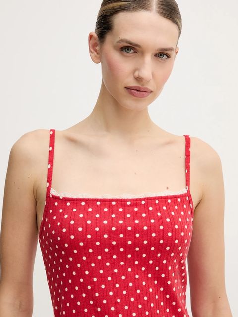 Abercrombie & Fitch top piżamowy damska kolor czerwony KI146-5103-500