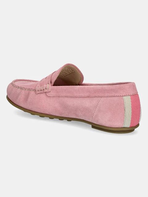 Gant mokasyny zamszowe Seabaya damskie kolor różowy na płaskim obcasie 30573932.G580