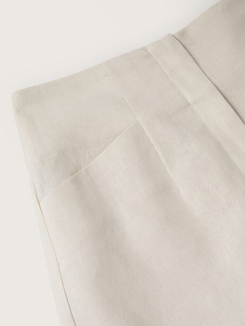 Spodenki lniane z elastycznym pasem