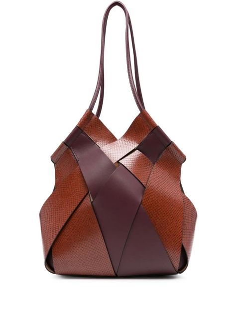 Ulla Johnson Charlotte woven leather shoulder bag - Purple - zdjęcie produktu nr 1