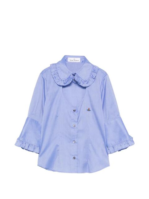 Vivienne Westwood ruffled cutout shirt - Blue - zdjęcie produktu nr 1