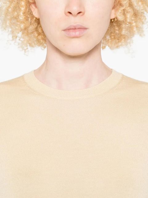 TOTEME crew-neck wool silk knit - Neutrals