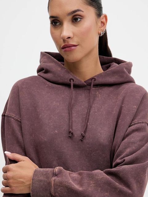 Tommy Jeans bluza damska kolor fioletowy z kapturem gładka DW0DW21609