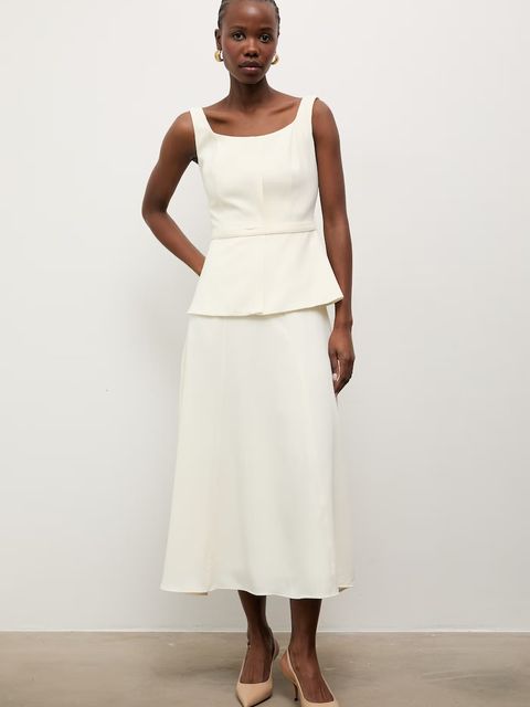 Answear.LAB sukienka z baskinką - zdjęcie produktu nr 1