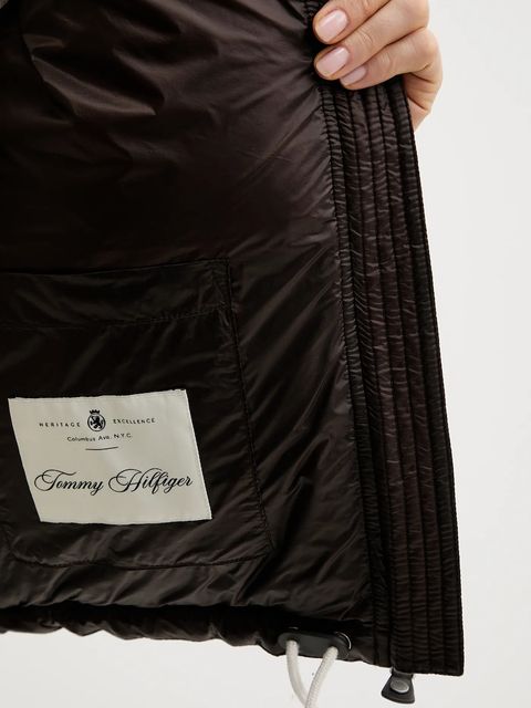 Tommy Hilfiger kurtka puchowa kolor brązowy zimowa WW0WW46541