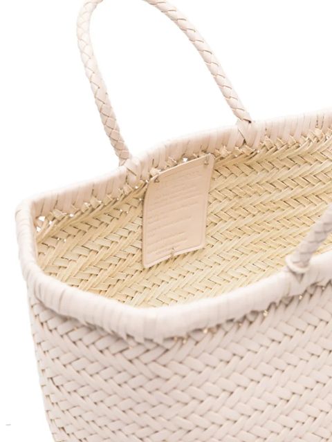 DRAGON DIFFUSION small Bamboo Triple Jump woven tote bag - Neutrals