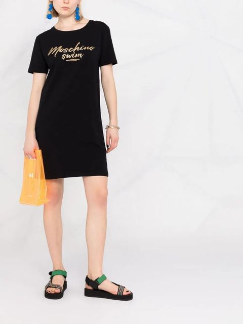 Moschino logo-print T-shirt dress - Black - zdjęcie produktu nr 2