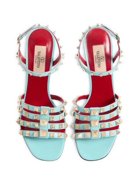 Valentino Garavani Rockstud kidskin sandals 100mm - Blue