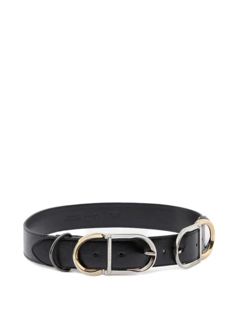 PINKO oval-buckle lambskin belt - Black - zdjęcie produktu nr 2