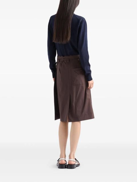 Prada triangle-patch buttoned cardigan - Blue