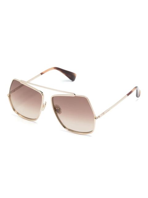 Max Mara Eyewear oversize-frame sunglasses - Gold