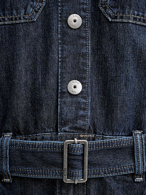 G-Star kombinezon jeansowy 0 kolor granatowy z kołnierzykiemm D26877.E090