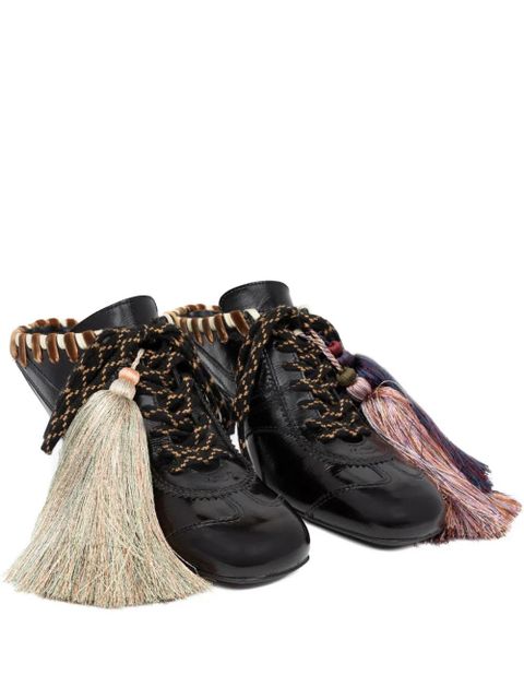 DRIES VAN NOTEN 60mm tassel-embellished mules - Brown - zdjęcie produktu nr 1