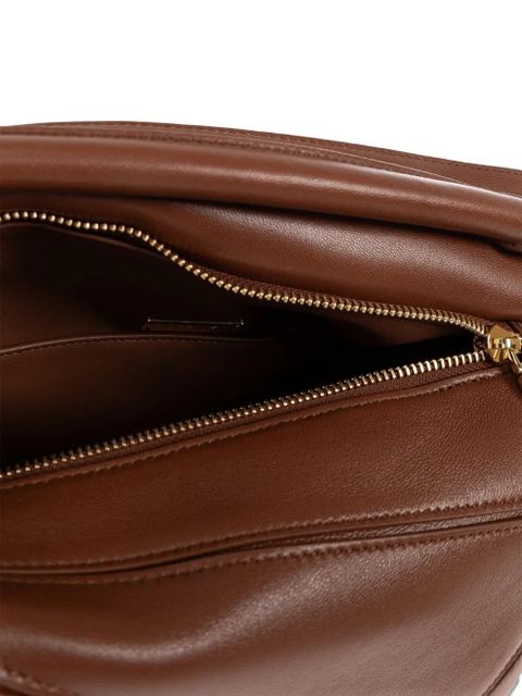 LOEWE small Featherlight Puzzle leather tote bag - Brown