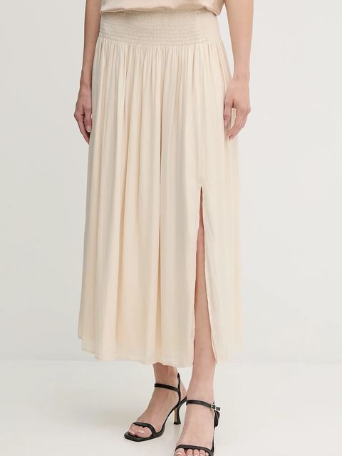 Marc Aurel spódnica kolor beżowy midi rozkloszowana 2321-1020-93266 - zdjęcie produktu nr 1