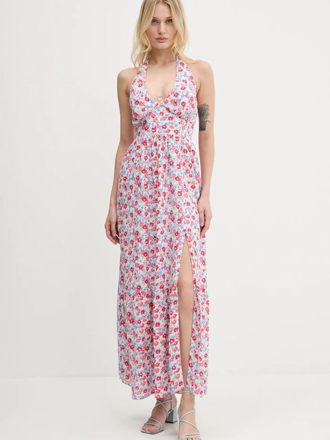 Hollister Co. sukienka kolor czerwony maxi rozkloszowana KI359-5132 - zdjęcie produktu nr 1