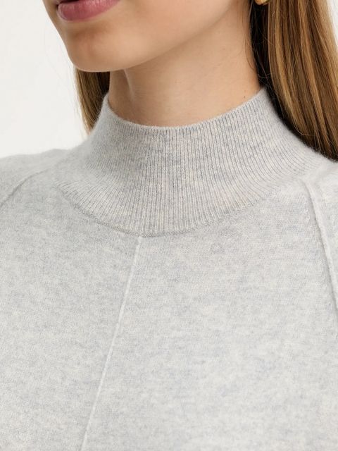 BOSS kamizelka kaszmirowa damski kolor szary lekki z półgolfem 50548506