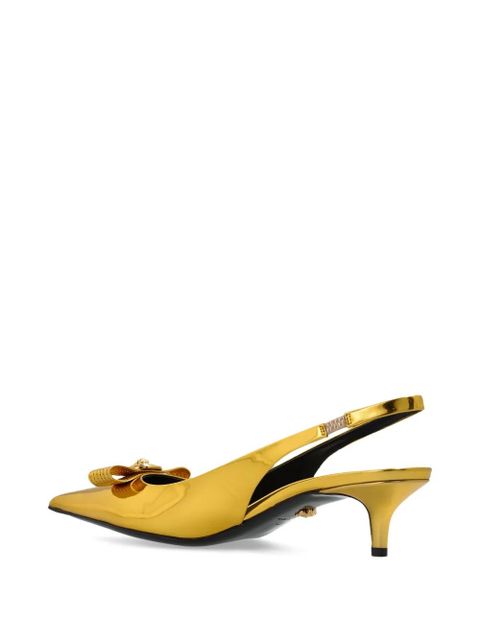 Versace metallic slingback pumps - Gold