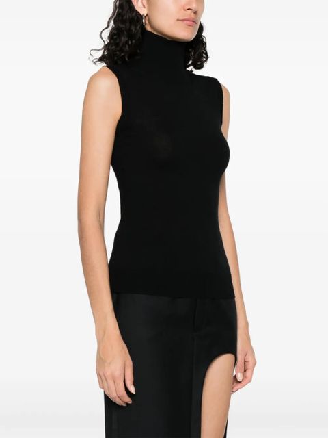 Sportmax virgin wool tank top - Black