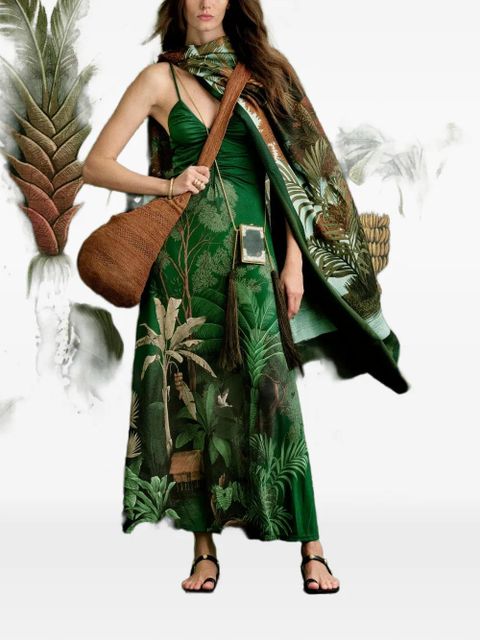 Johanna Ortiz Nuestra Tierra floral-pattern midi dress - Green